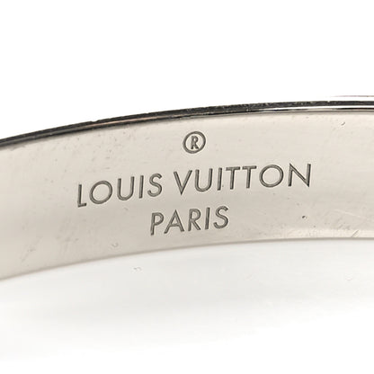 Louis Vuitton Brass Palladium Plated Nanogram Cuff M Silver 4 of 7