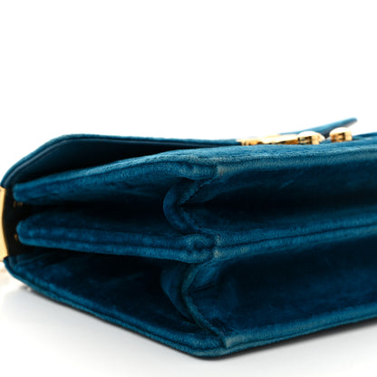Miu Miu Velluto Matelasse Confidential Chain Shoulder Bag Cobalto 9 of 10