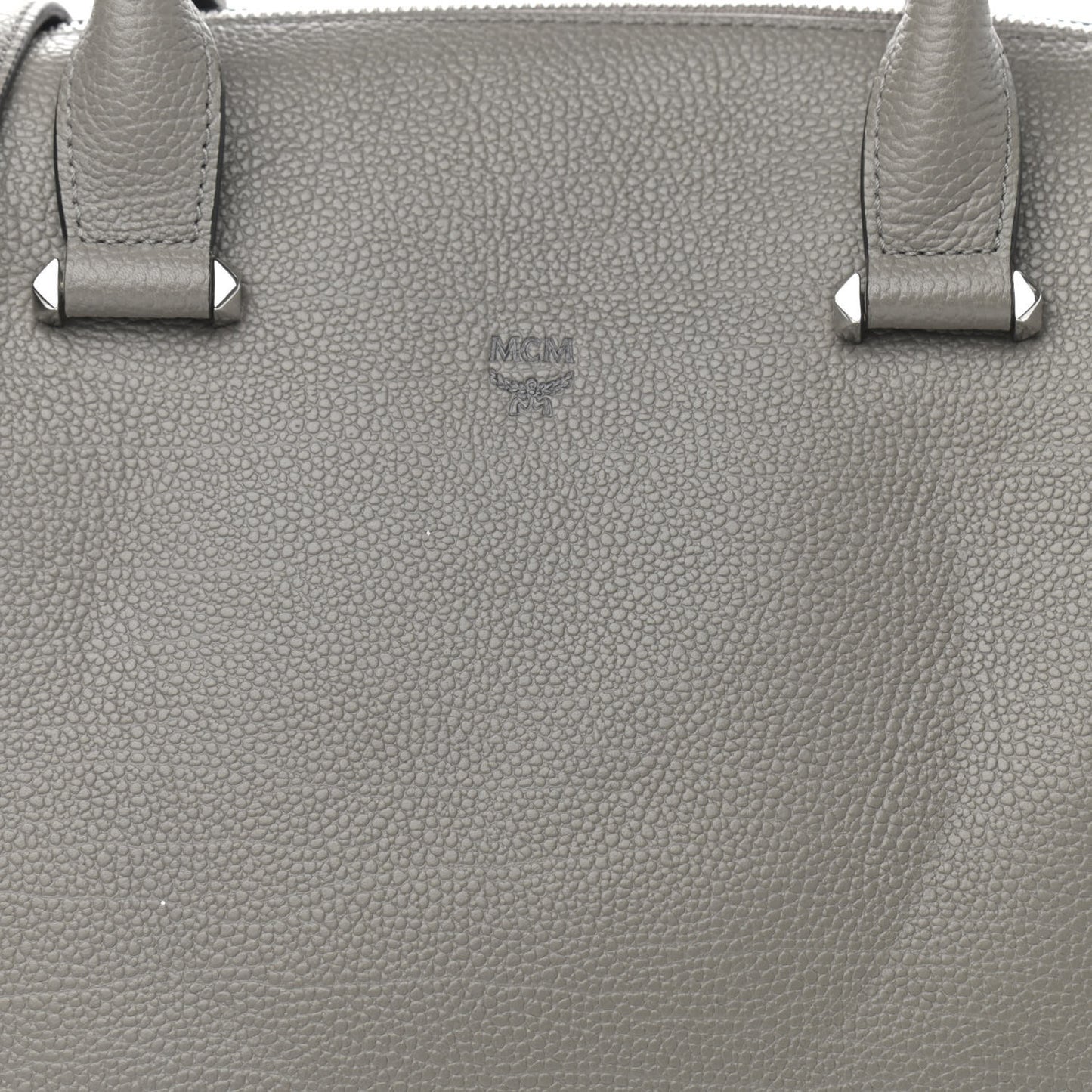 Grained Calfskin Large Ella Boston Grey