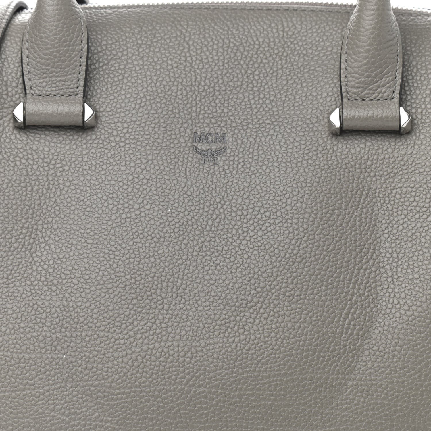 MCM Grained Calfskin Large Ella Boston Grey 7 of 12
