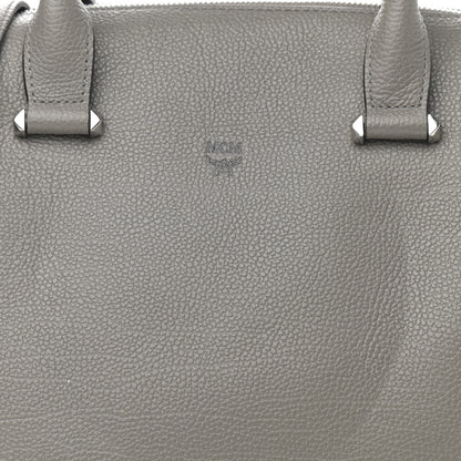MCM Grained Calfskin Large Ella Boston Grey 7 of 12
