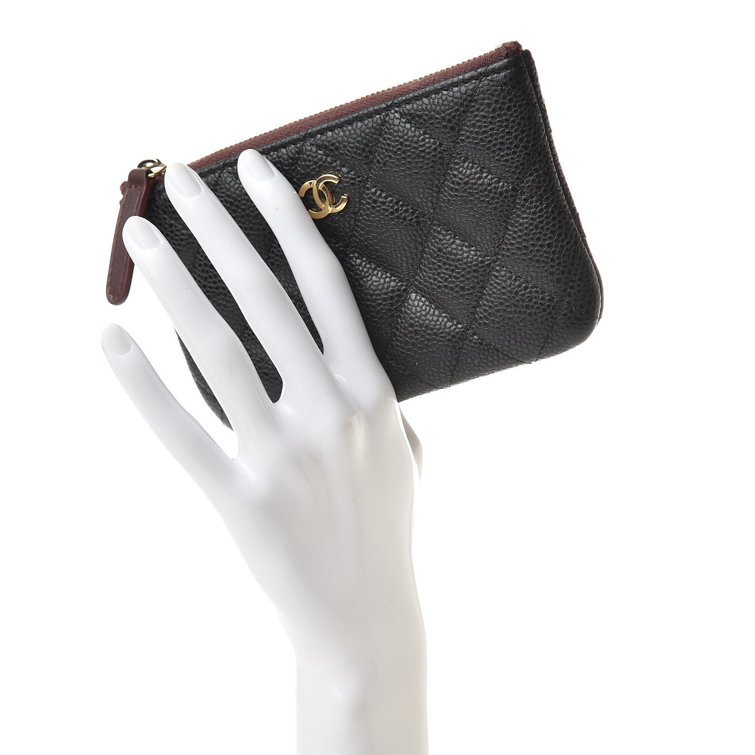Chanel Caviar Quilted Small Cosmetic Case Black 2 of 7