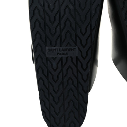 Saint Laurent Calfskin Mens Jimmy Cross Slides 44 Black 8 of 11