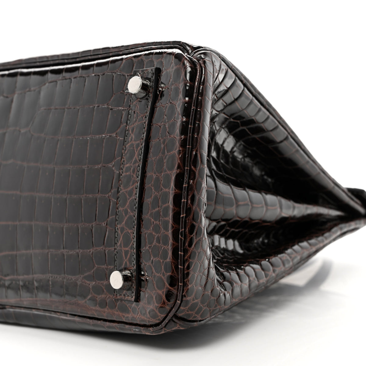 Shiny Porosus Crocodile Birkin 30 Macassar