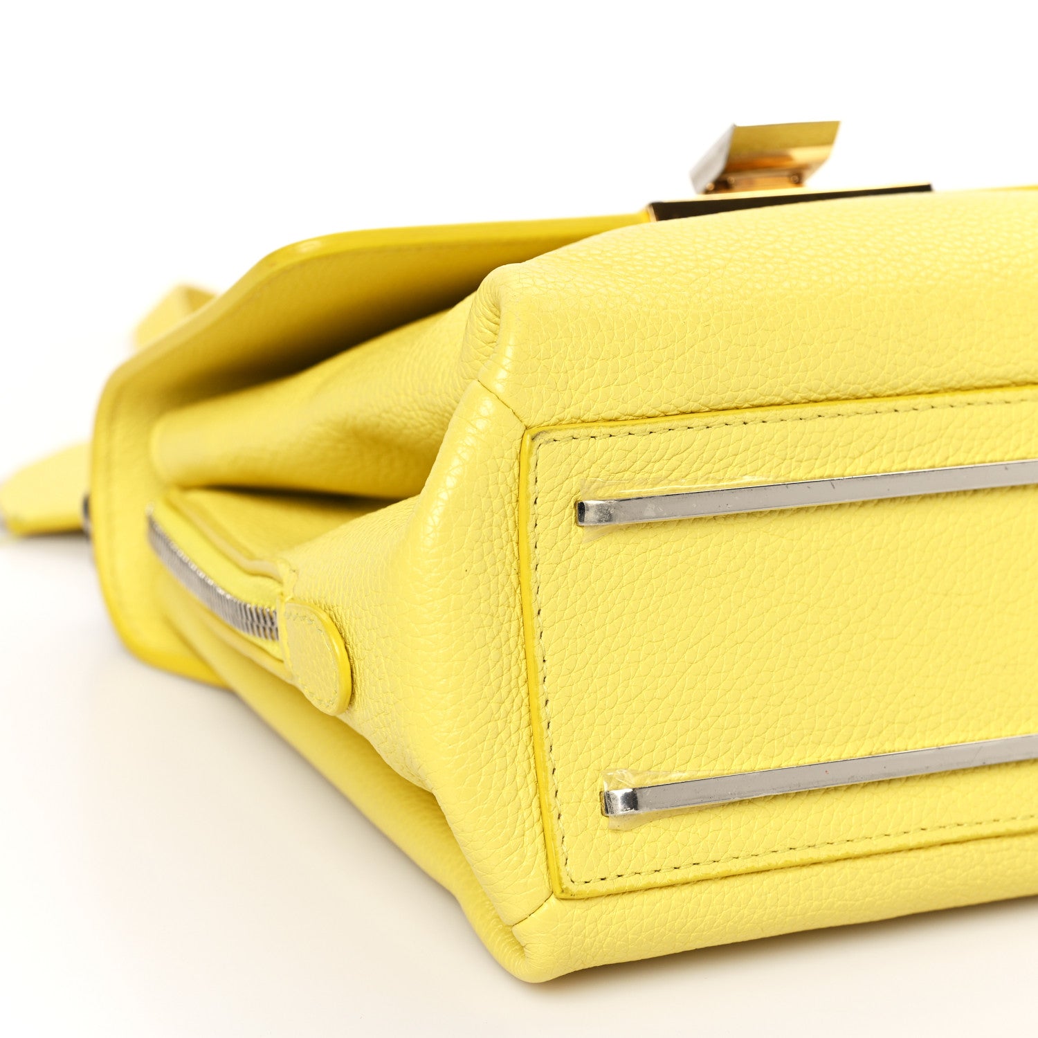 Balenciaga Grained Calfskin Le Dix Mini Soft Cartable Jaune Tournesol 8 of 12