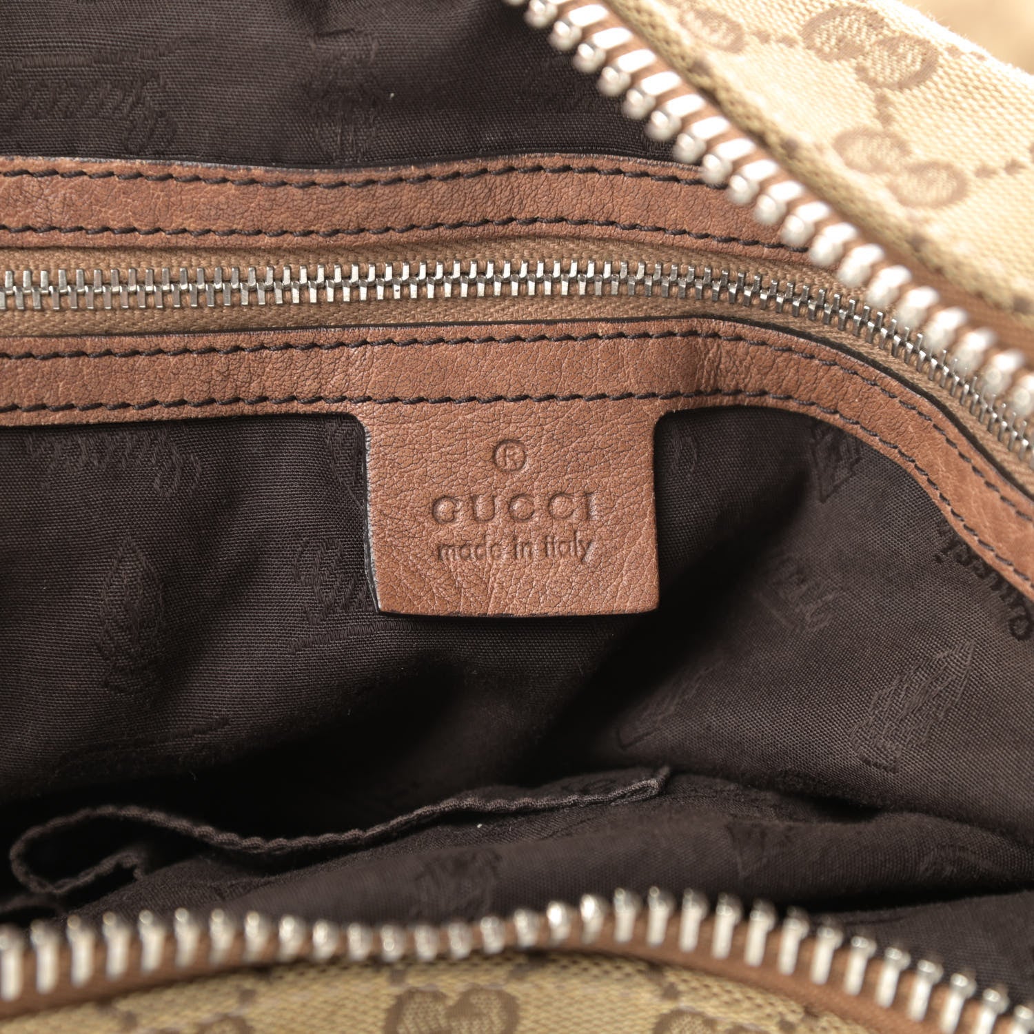 Gucci Monogram Large Bamboo Bar Tassel Shoulder Bag Brown 6 of 13