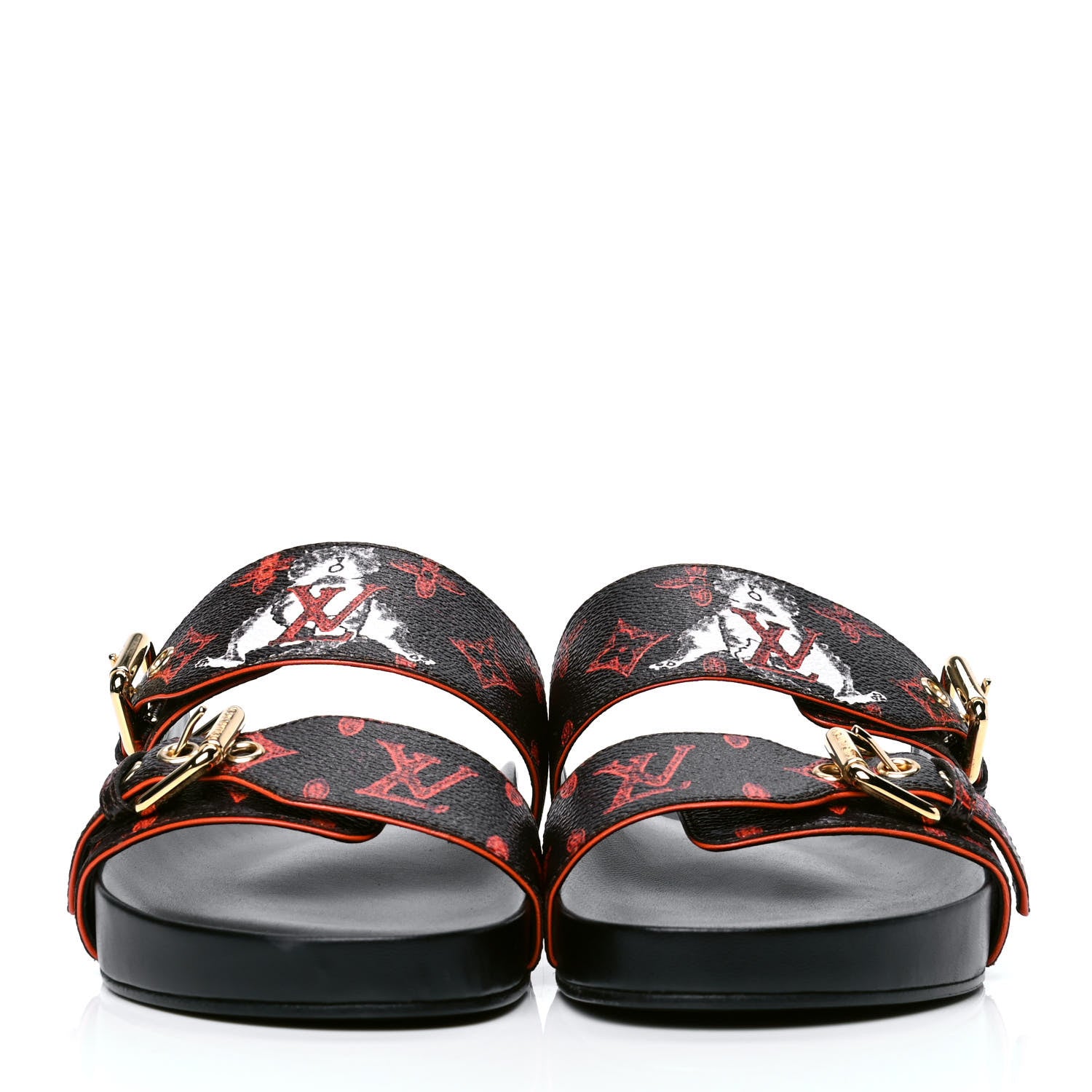 Louis Vuitton Catogram Bom Dia Flat Mule 38 Black Marron 2 of 4