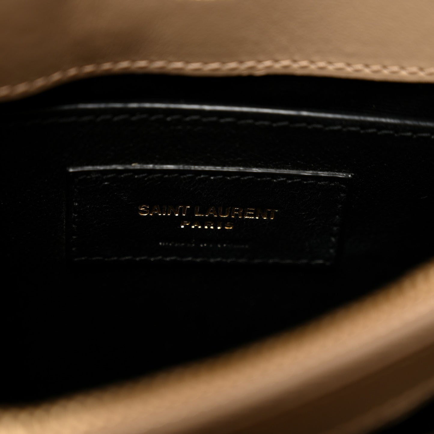 Calfskin Y Quilted Monogram Small Loulou Chain Satchel Dark Beige
