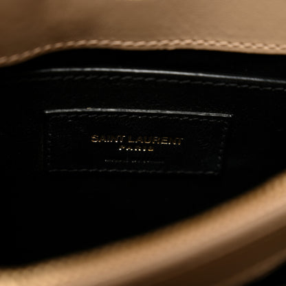 Saint Laurent Calfskin Y Quilted Monogram Small Loulou Chain Satchel Dark Beige 7 of 11