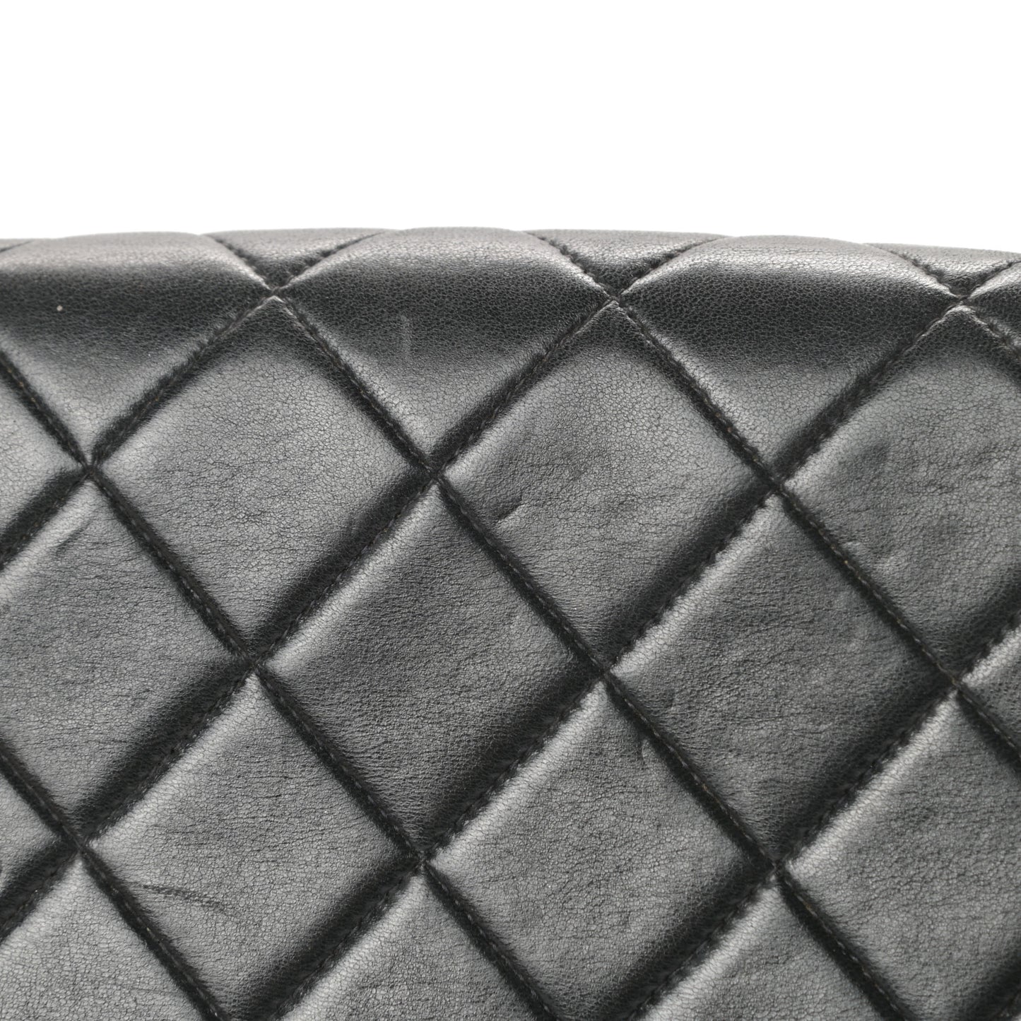 Lambskin Quilted Medium Single Flap Black