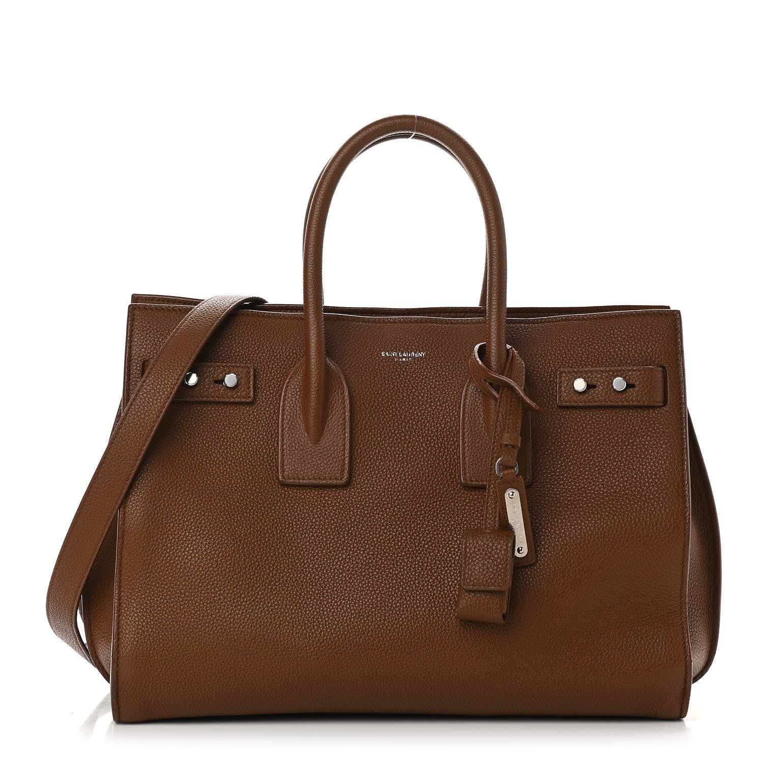 Saint Laurent Grained Calfskin Small Supple Sac De Jour Moka 1 of 10