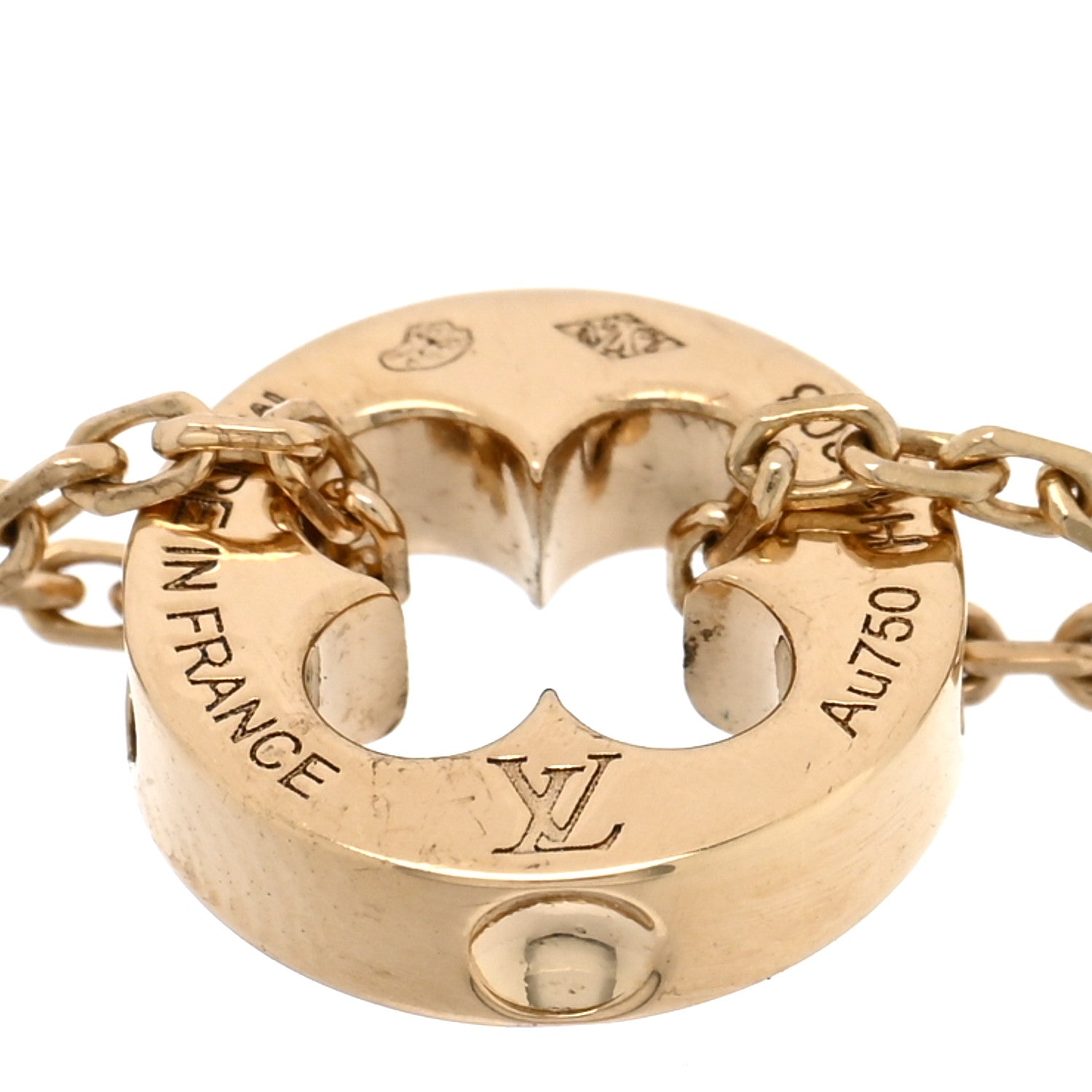 Louis Vuitton 18K Yellow Gold Empreinte Chain Bracelet 3 of 3