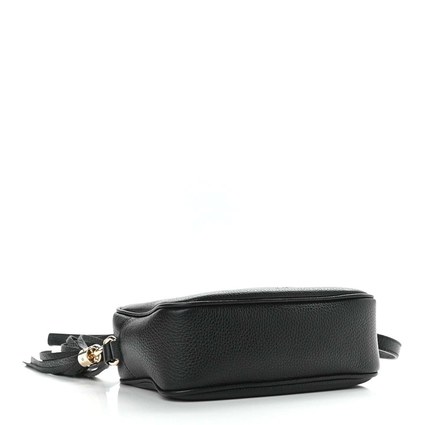Pebbled Calfskin Small Soho Disco Bag Black