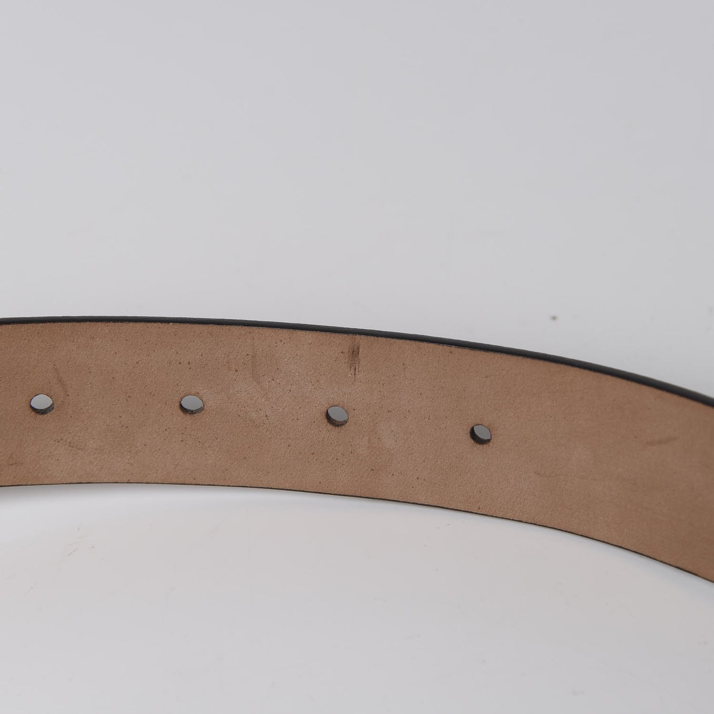 Calfskin Studded Interlocking G Belt 85 34 Rose Beige