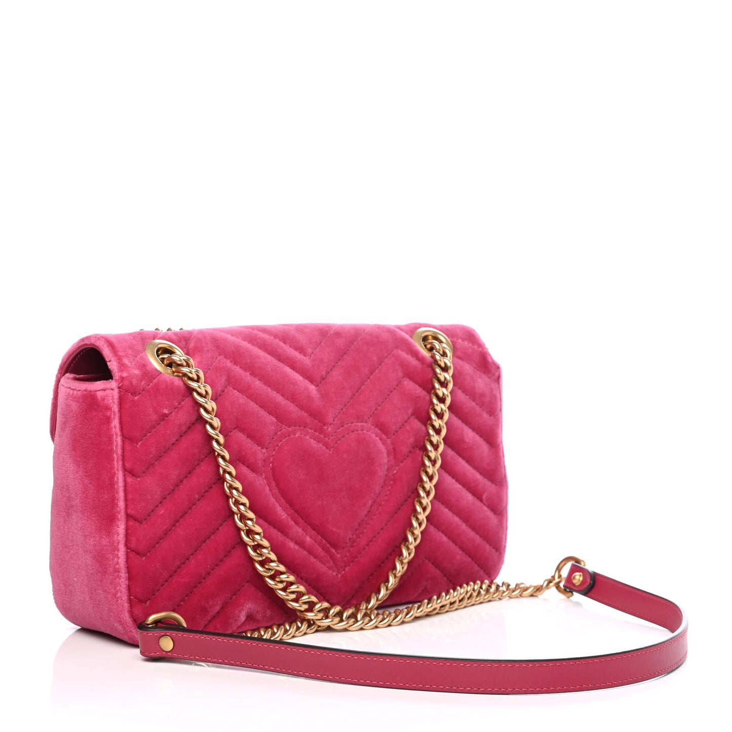 Velvet Matelasse Small GG Marmont Shoulder Bag Light Raspberry Rose