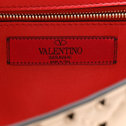 Valentino Garavani Lambskin Rockstud Spike Wallet on Chain Light Ivory 6 of 9
