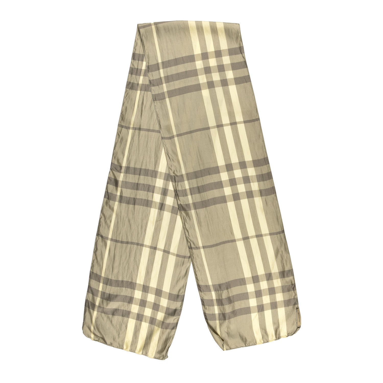 Burberry Silk Giant Check Scarf Grey 2 of 4