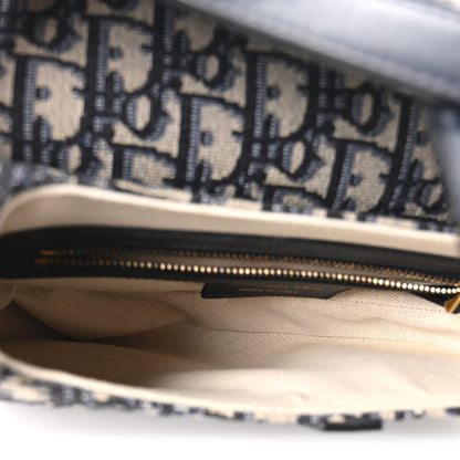 Christian Dior Oblique Saddle Bag Blue 5 of 10