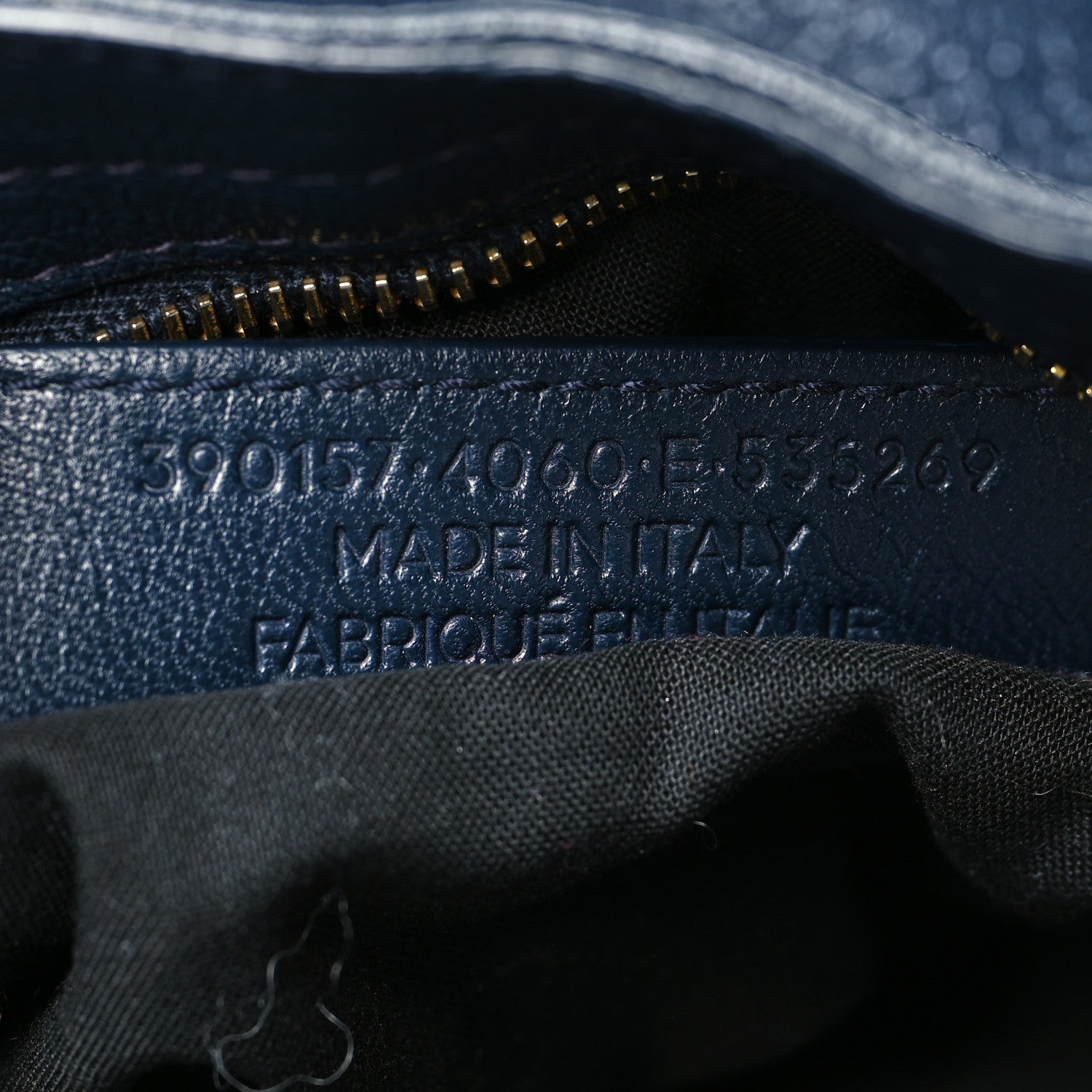 Balenciaga Chevre Gold Metallic Edge Hardware Velo Bleu Nuit Dark Sea 7 of 13