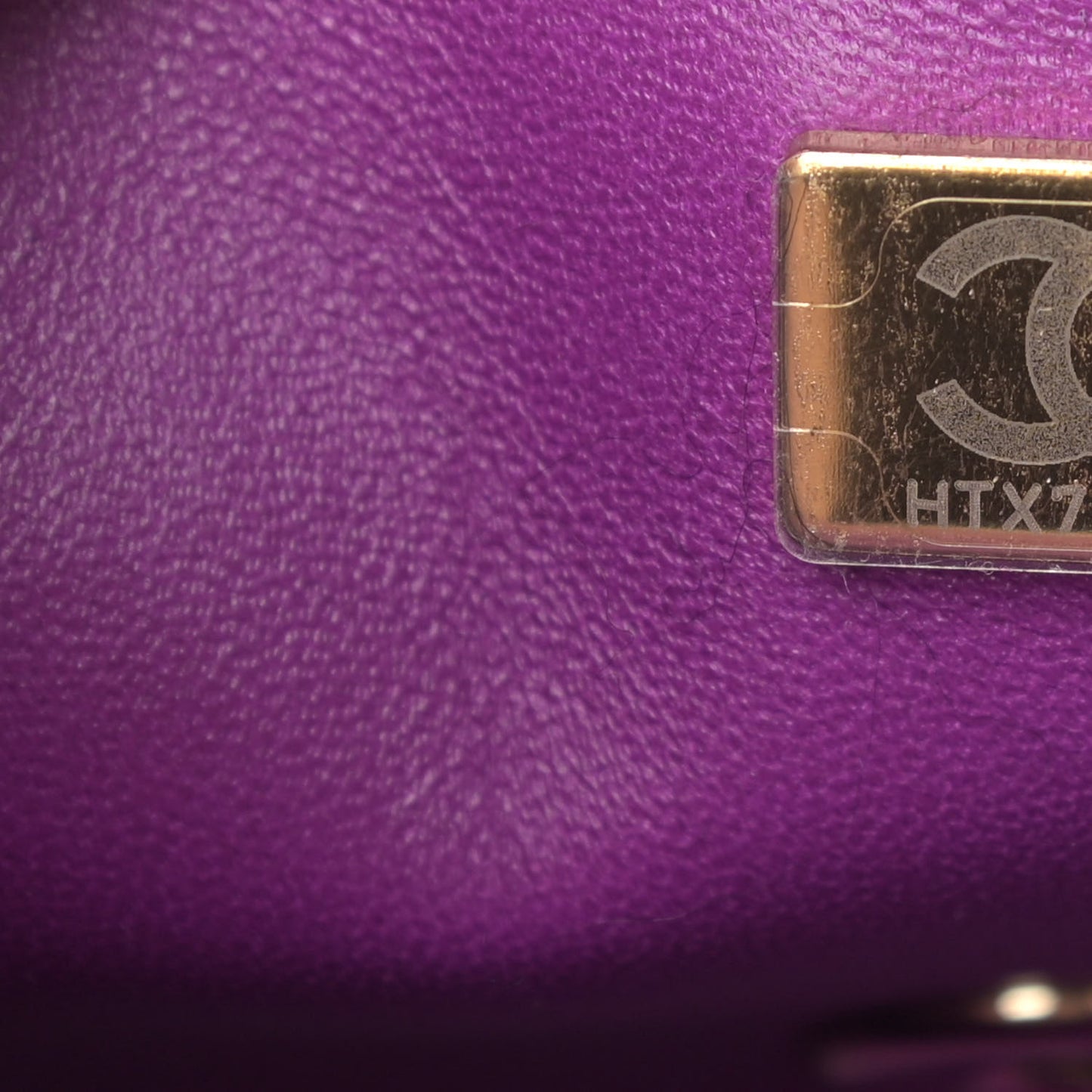 Satin Quilted Mini Rectangular Flap Purple