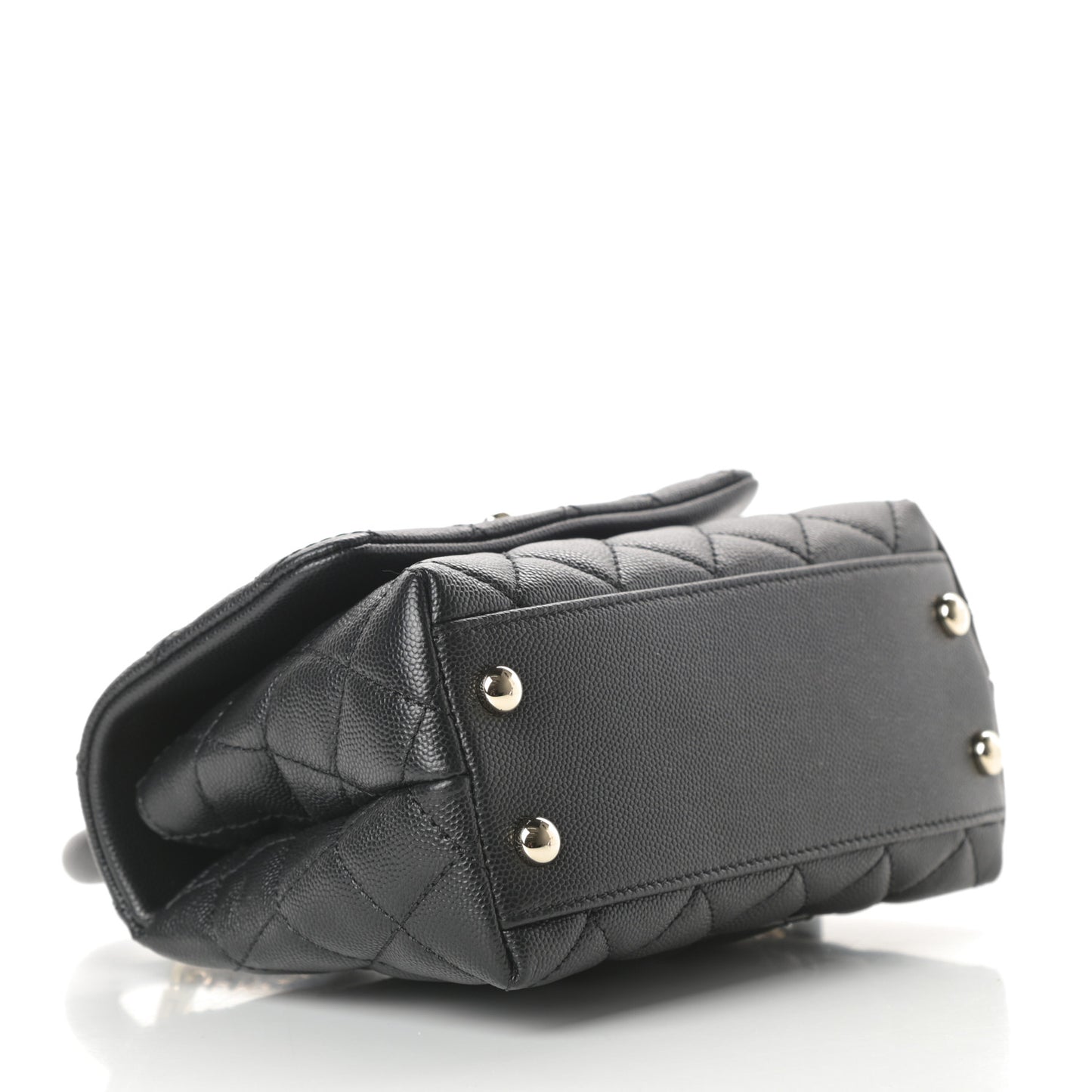 Caviar Quilted Extra Mini Coco Handle Flap Black