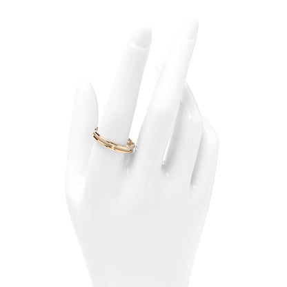 Hermes 18K Yellow Gold Ariane Wedding Band Ring 62 10 2 of 5