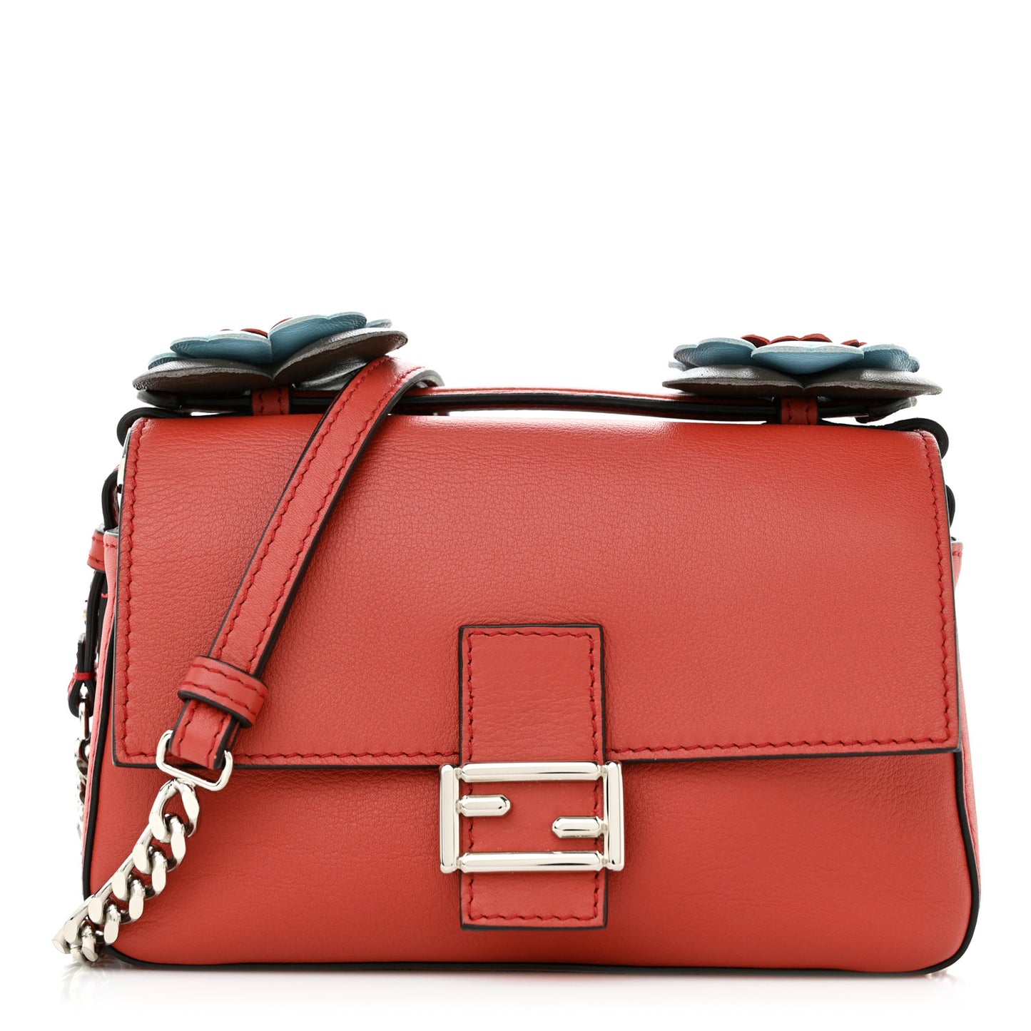 Vitello Dolce Flowerland Bi-Color Studded Micro Double Baguette Bloody Mary Carbone