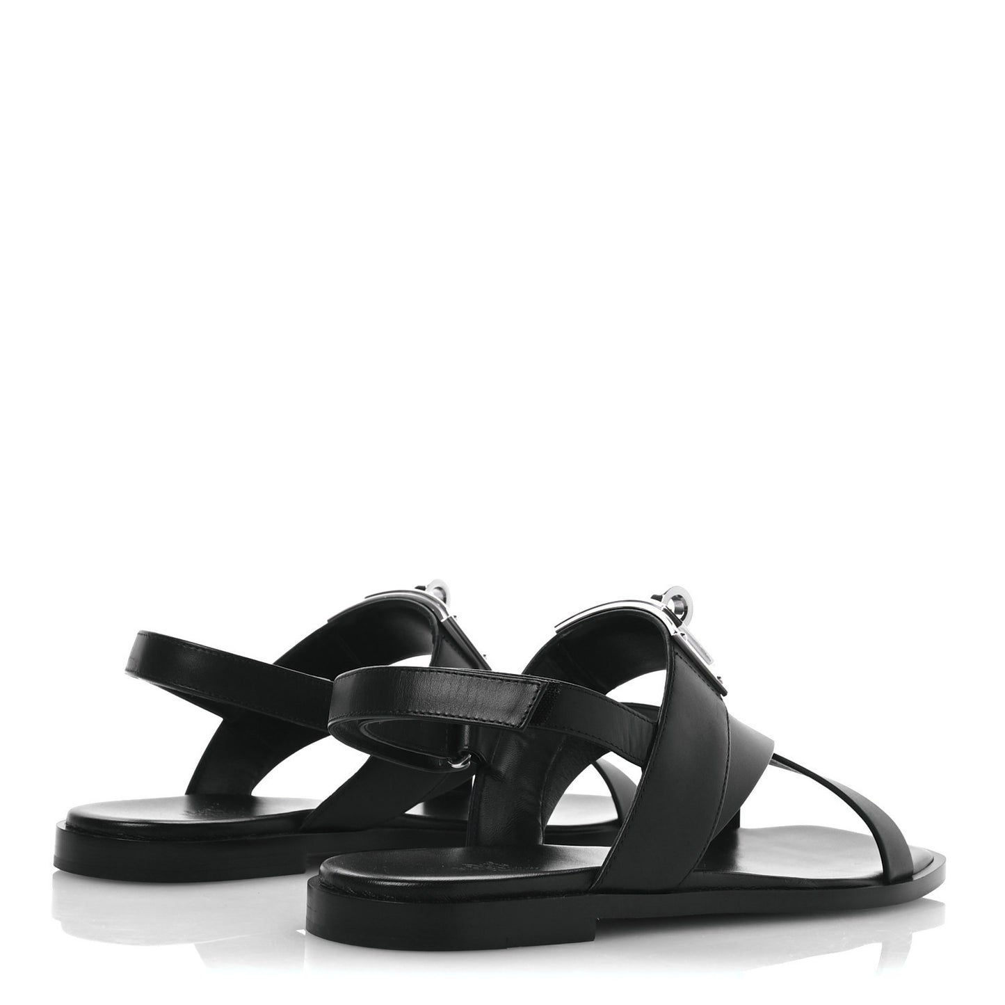 Calfskin Womens Ines Sandals 39 Black