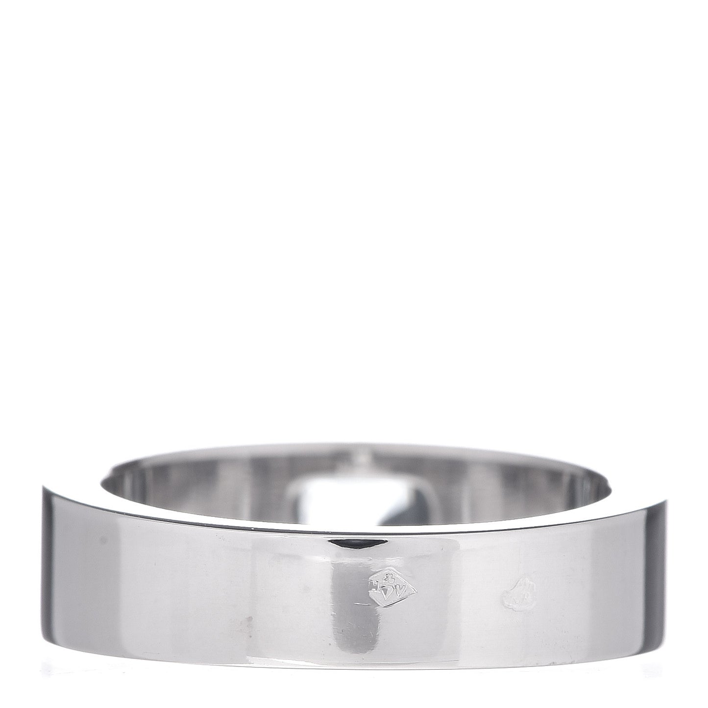 18K White Gold Aquamarine Tank Ring 48 4.5