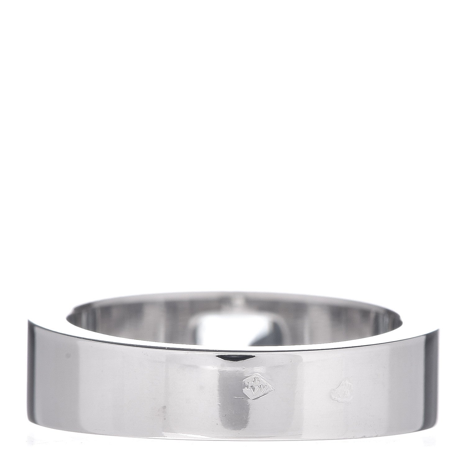 Cartier 18K White Gold Aquamarine Tank Ring 48 4.5 4 of 5