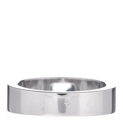 Cartier 18K White Gold Aquamarine Tank Ring 48 4.5 4 of 5