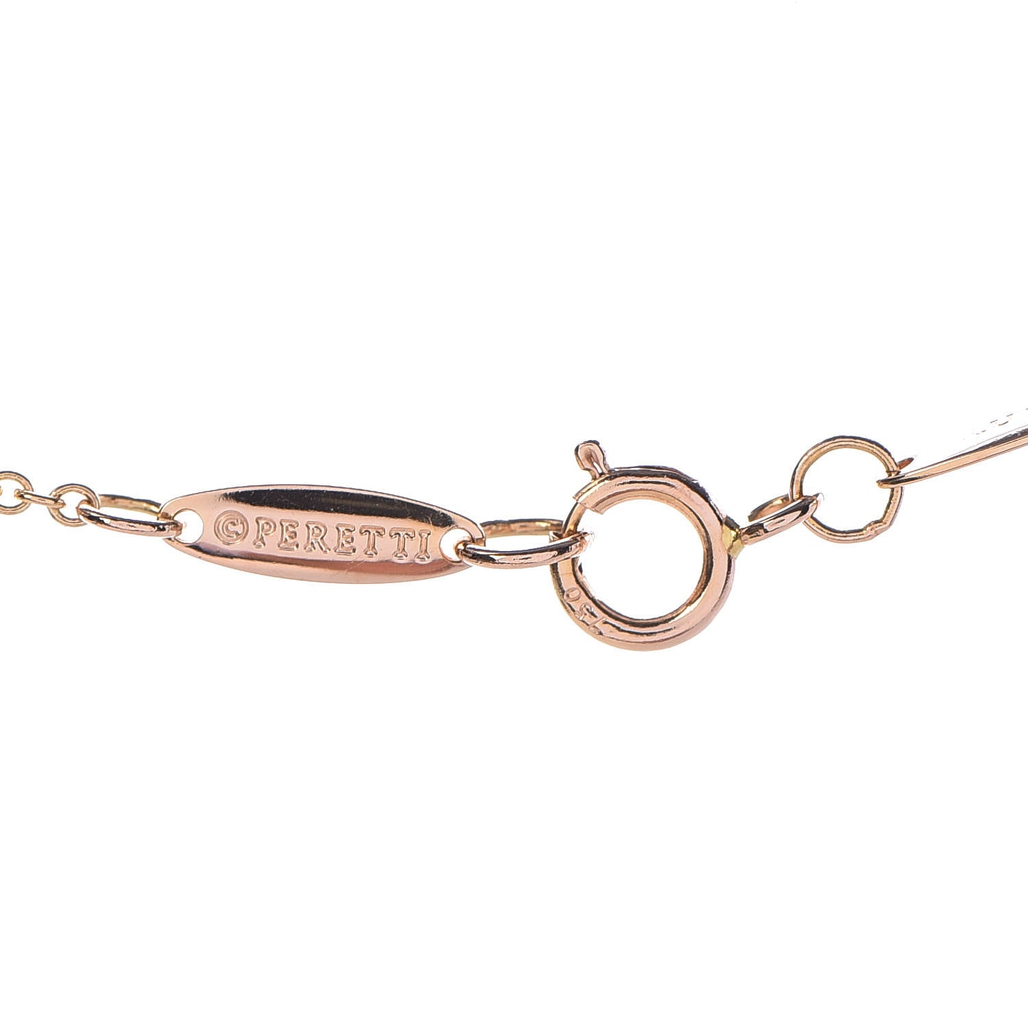 Tiffany 18K Rose Gold Diamond .05ct Elsa Peretti Diamonds by the Yard Pendant Necklace 6 of 9