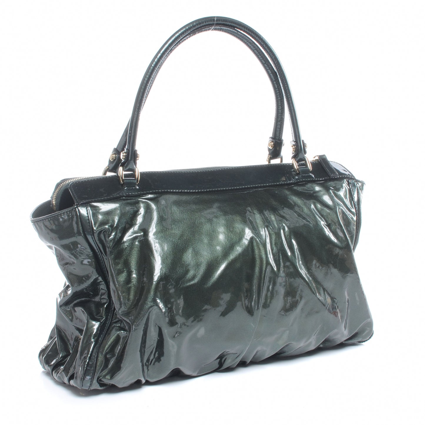 Patent D Gold Tote Green