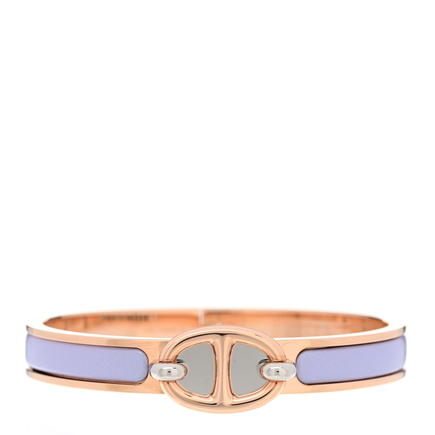 Hermes Enamel Mini Clic Chaine d'Ancre Bracelet PM Parme 1 of 5