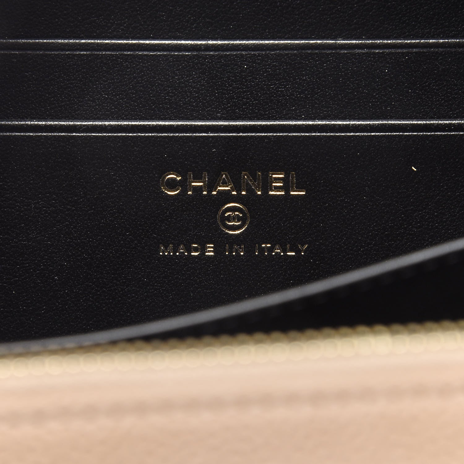 Chanel Caviar Quilted CC Filigree Vanity Clutch With Chain Beige Black 7 of 9