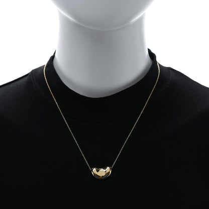 Tiffany 18K Yellow Gold 20mm Elsa Peretti Bean Pendant Necklace 2 of 4