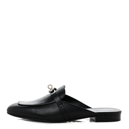 Hermes Goatskin Oz Mules 39.5 Black 1 of 9