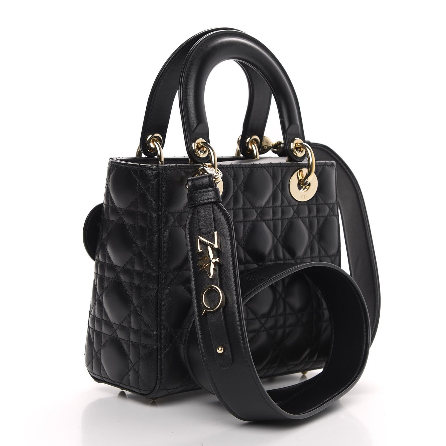 Lambskin Cannage Small My ABCDior Lady Dior Black