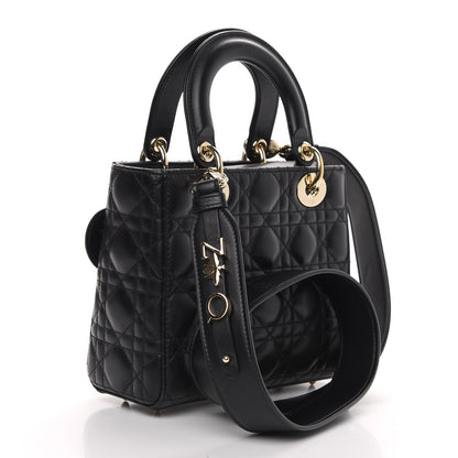 Christian Dior Lambskin Cannage Small My ABCDior Lady Dior Black 3 of 10