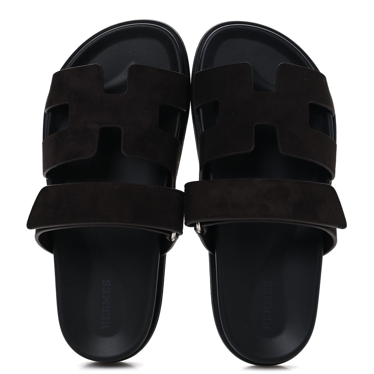 Suede Goatskin Womens Chypre Sandals 37 Marron Ebene