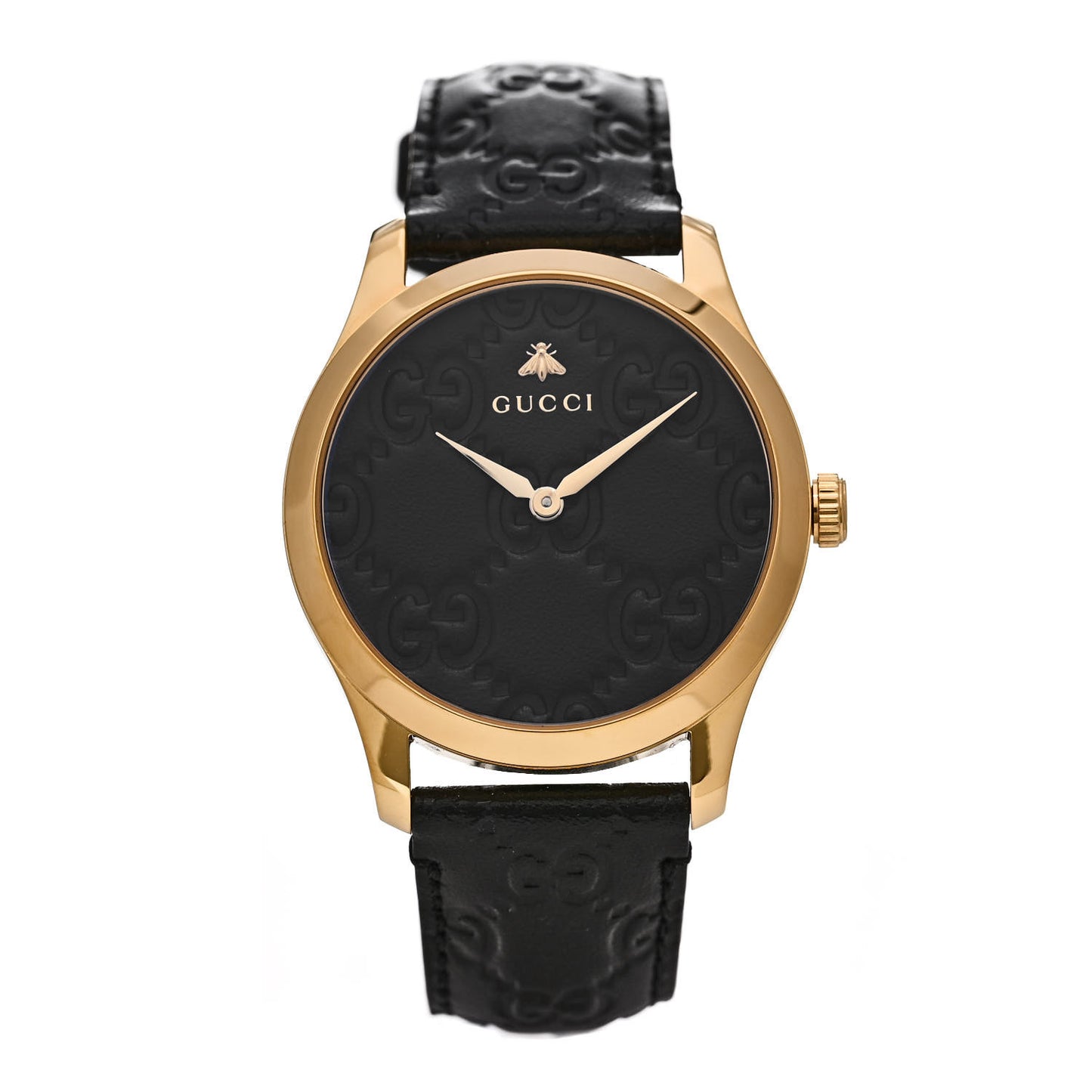 Stainless Steel Calfskin 38mm G-Timeless Quartz Watch Black