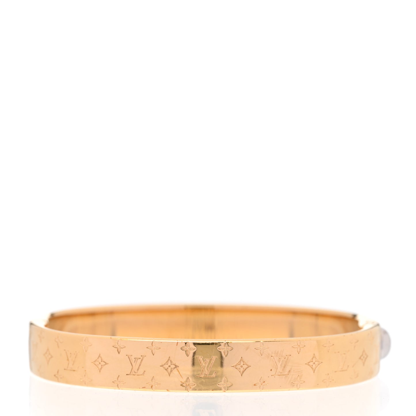 Brass Monogram Nanogram Cuff M Gold