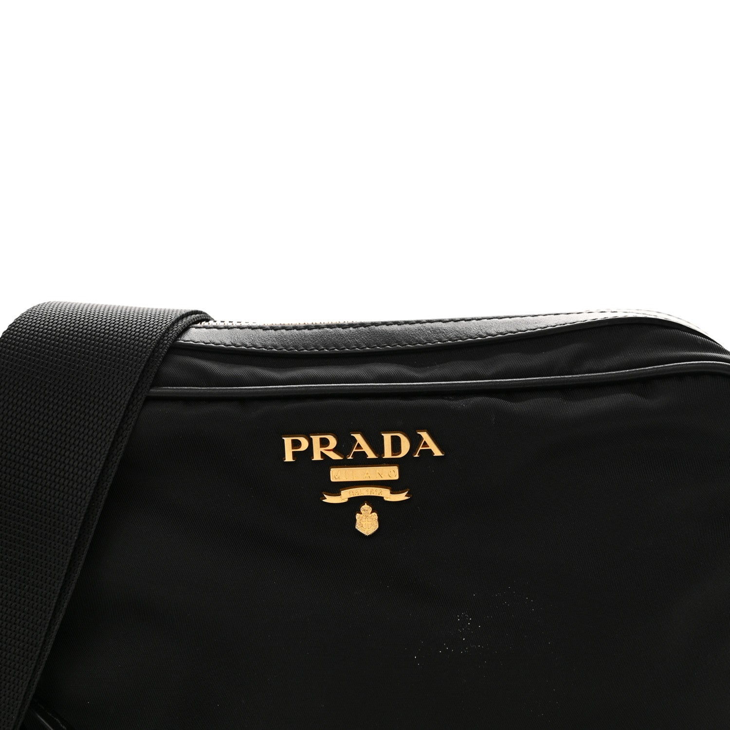 Prada Tessuto Nylon Soft Calf Camera Bag Black 8 of 14