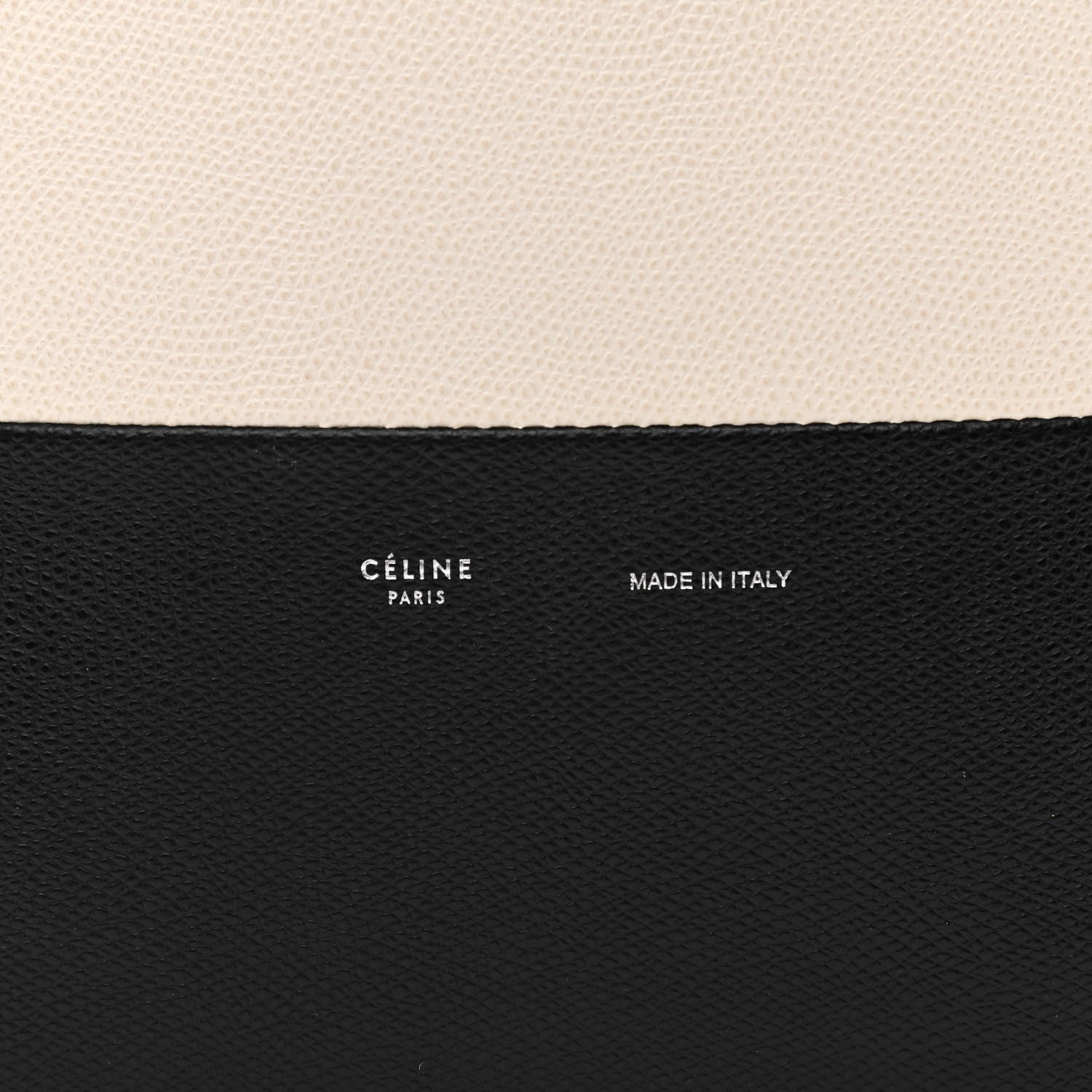 Celine Grained Calfskin Small Vertical Bi-Cabas Cream Black 7 of 10