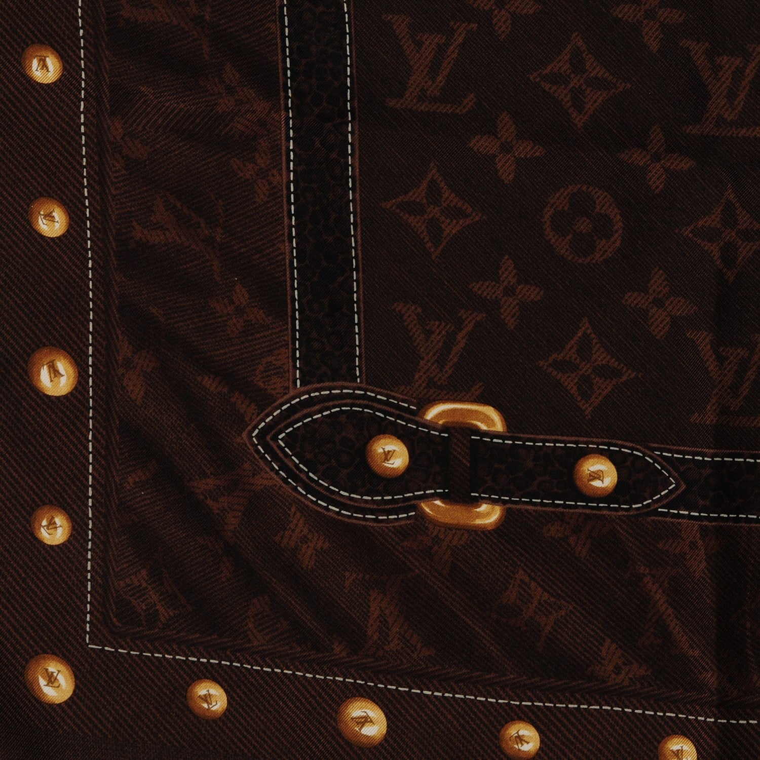 Louis Vuitton Silk Monogram New Denim Bandana Scarf Ebene 6 of 6