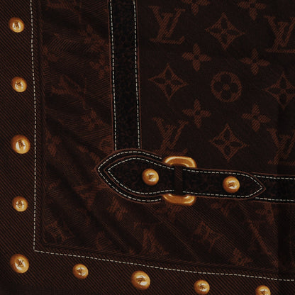 Louis Vuitton Silk Monogram New Denim Bandana Scarf Ebene 6 of 6