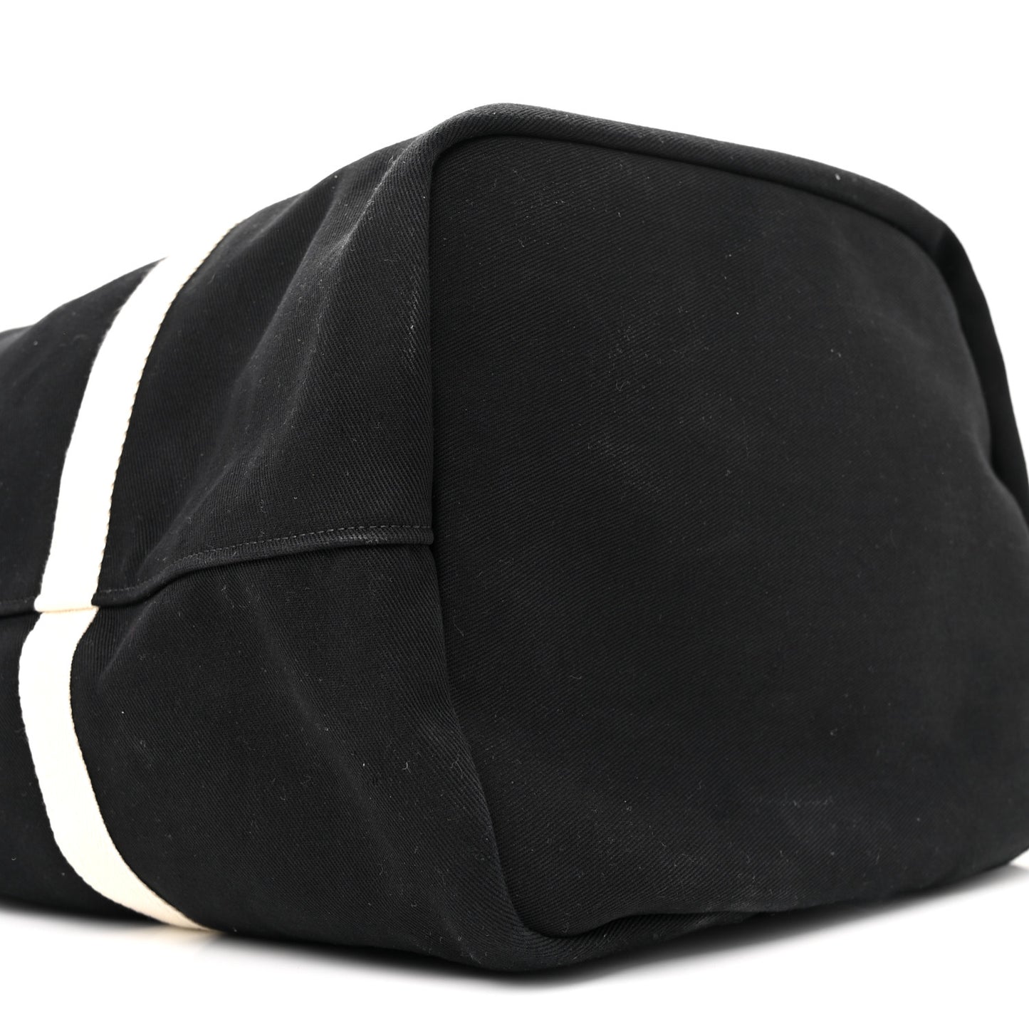 Canvas Rive Gauche Drawstring Backpack Black White
