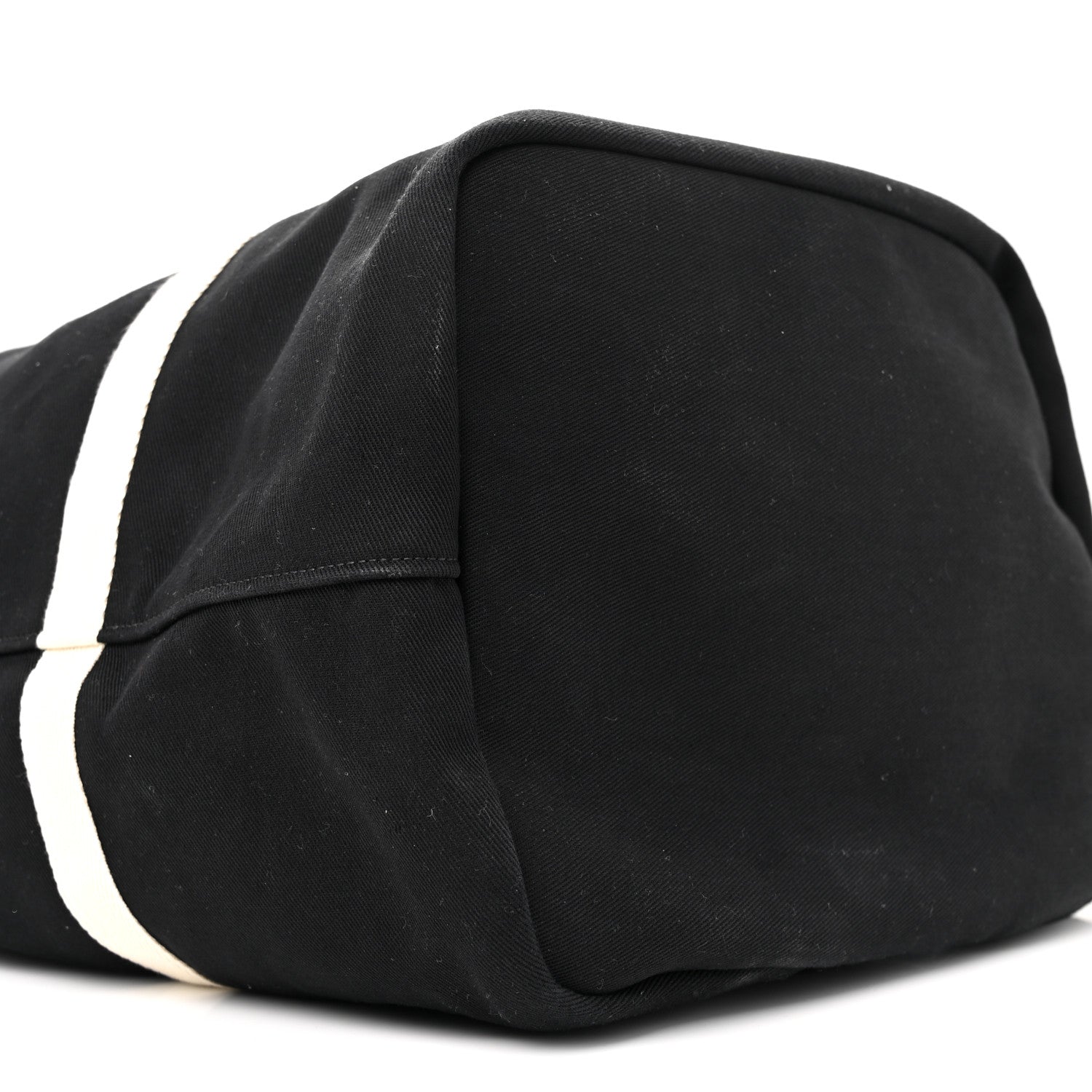 Saint Laurent Canvas Rive Gauche Drawstring Backpack Black White 9 of 15