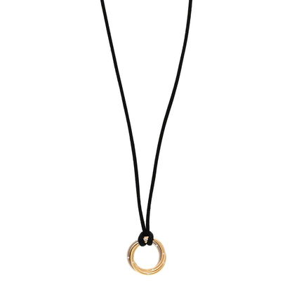 Cartier 18K Pink Yellow White Gold Diamond Trinity Cord Necklace 1 of 4