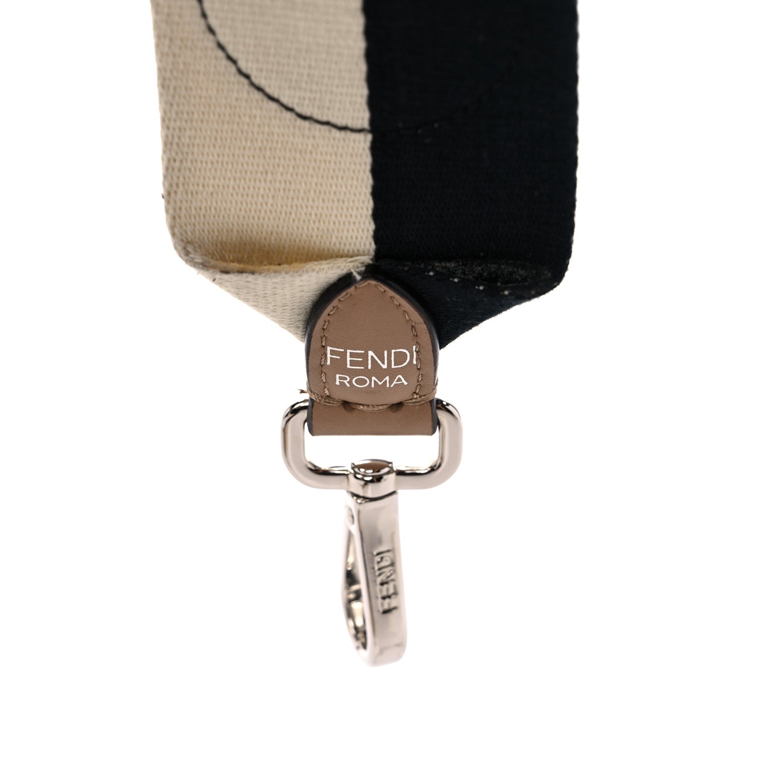 Fendi Canvas Calfskin Fendi Strap You Beige Black Multicolor 3 of 7